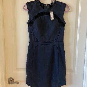 NWT Kymerah Women's Sheath Dress Navy Blue Size 6 $365